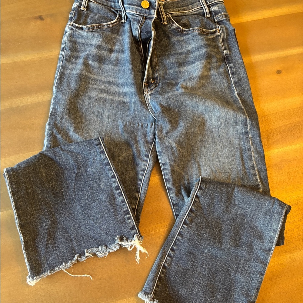 Mother The Hustler Ankle Fray Sz 30